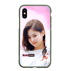 Чехол iPhone XS Max матовый Jennie solo, цвет: 3D-темно-зеленый