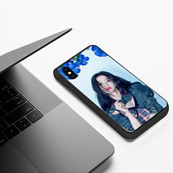 Чехол iPhone XS Max матовый Blackpink Jisoo, цвет: 3D-черный — фото 2