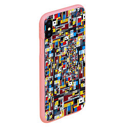 Чехол iPhone XS Max матовый Живопись в стиле Мондриан, цвет: 3D-баблгам — фото 2