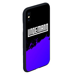 Чехол iPhone XS Max матовый Lindemann purple grunge, цвет: 3D-черный — фото 2