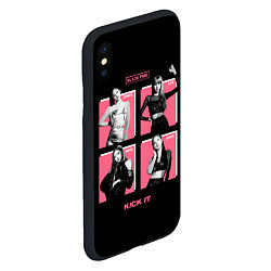 Чехол iPhone XS Max матовый Blackpink Kick it, цвет: 3D-черный — фото 2