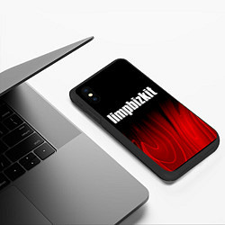 Чехол iPhone XS Max матовый Limp Bizkit red plasma, цвет: 3D-черный — фото 2