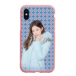 Чехол iPhone XS Max матовый Blackpink Jennie Kim Blackpink winter style, цвет: 3D-баблгам