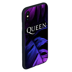 Чехол iPhone XS Max матовый Queen neon monstera, цвет: 3D-черный — фото 2