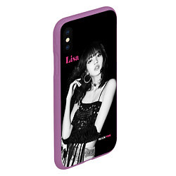 Чехол iPhone XS Max матовый Blackpink lovely Lisa, цвет: 3D-фиолетовый — фото 2