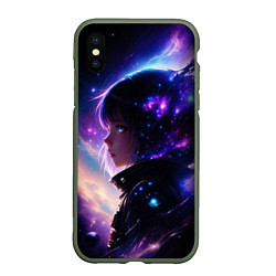 Чехол iPhone XS Max матовый Покорение космоса - девушка