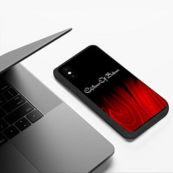 Чехол iPhone XS Max матовый Children of Bodom red plasma, цвет: 3D-черный — фото 2