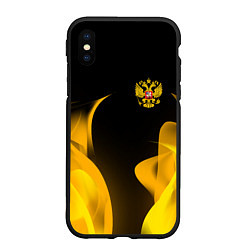 Чехол iPhone XS Max матовый Russian style fire