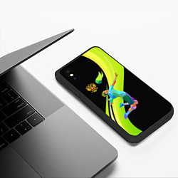 Чехол iPhone XS Max матовый Волейбол Россия, цвет: 3D-черный — фото 2