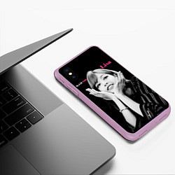 Чехол iPhone XS Max матовый Blackpink Lisa gesture of love, цвет: 3D-сиреневый — фото 2