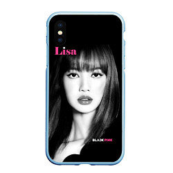 Чехол iPhone XS Max матовый Blackpink Lisa Portrait, цвет: 3D-голубой