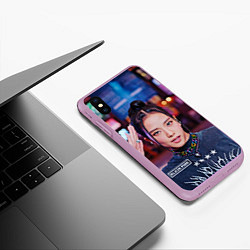 Чехол iPhone XS Max матовый Jisoo blackpink, цвет: 3D-сиреневый — фото 2