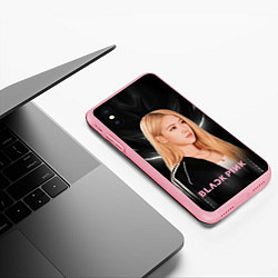 Чехол iPhone XS Max матовый Rose Blackpink music, цвет: 3D-баблгам — фото 2