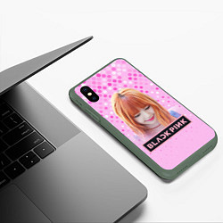 Чехол iPhone XS Max матовый Blackpink Lisa, цвет: 3D-темно-зеленый — фото 2