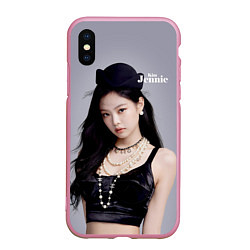 Чехол iPhone XS Max матовый Blackpink Lady Jennie Kim, цвет: 3D-розовый