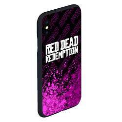 Чехол iPhone XS Max матовый Red Dead Redemption pro gaming: символ сверху, цвет: 3D-черный — фото 2