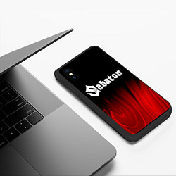 Чехол iPhone XS Max матовый Sabaton red plasma, цвет: 3D-черный — фото 2