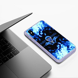 Чехол iPhone XS Max матовый ВДВ сила, цвет: 3D-светло-сиреневый — фото 2