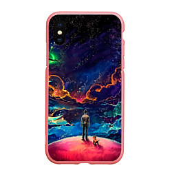 Чехол iPhone XS Max матовый Вершина мира