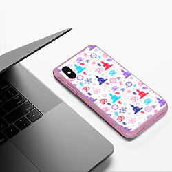 Чехол iPhone XS Max матовый Медитация - символика, цвет: 3D-розовый — фото 2