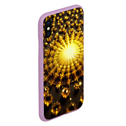 Чехол iPhone XS Max матовый Кристаллы янтаря в спирали, цвет: 3D-сиреневый — фото 2