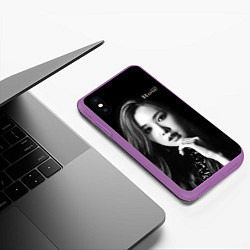 Чехол iPhone XS Max матовый Blackpink Rosanna Park Chae-hyun, цвет: 3D-фиолетовый — фото 2