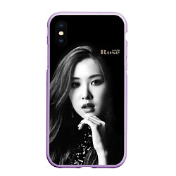 Чехол iPhone XS Max матовый Blackpink Rosanna Park Chae-hyun, цвет: 3D-сиреневый