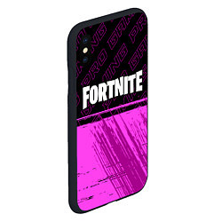 Чехол iPhone XS Max матовый Fortnite pro gaming: символ сверху, цвет: 3D-черный — фото 2