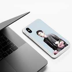 Чехол iPhone XS Max матовый Chanyeol, цвет: 3D-белый — фото 2