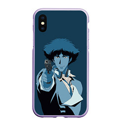 Чехол iPhone XS Max матовый Spike Spiegel blue