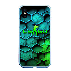 Чехол iPhone XS Max матовый CS GO green blue