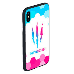 Чехол iPhone XS Max матовый The Witcher neon gradient style, цвет: 3D-черный — фото 2