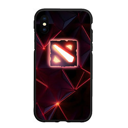 Чехол iPhone XS Max матовый Dota 2 Lightning, цвет: 3D-черный