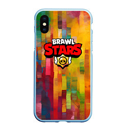 Чехол iPhone XS Max матовый Brawl Stars Logo Color