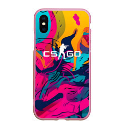 Чехол iPhone XS Max матовый Counter Strike Go Logo Color