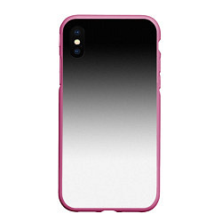 Чехол iPhone XS Max матовый Black and white gradient