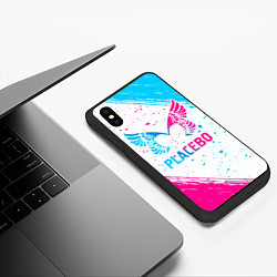 Чехол iPhone XS Max матовый Placebo neon gradient style, цвет: 3D-черный — фото 2