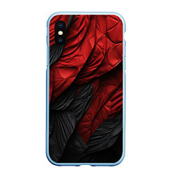 Чехол iPhone XS Max матовый Red black texture