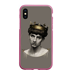 Чехол iPhone XS Max матовый Король Тимоти, цвет: 3D-малиновый