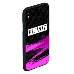 Чехол iPhone XS Max матовый Fiat pro racing: символ сверху, цвет: 3D-черный — фото 2