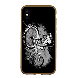 Чехол iPhone XS Max матовый Bmx jump rider