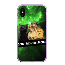 Чехол iPhone XS Max матовый Mood - коты из ТикТок