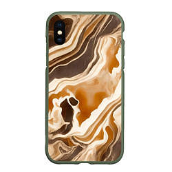 Чехол iPhone XS Max матовый Яшма серая