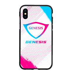 Чехол iPhone XS Max матовый Genesis neon gradient style, цвет: 3D-черный