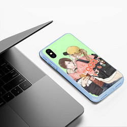 Чехол iPhone XS Max матовый Yamada-kun to Lv999 no Koi wo Suru, цвет: 3D-голубой — фото 2