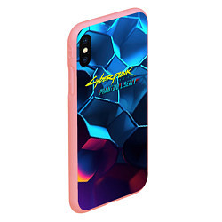 Чехол iPhone XS Max матовый Cyberpunk 2077 neon style, цвет: 3D-баблгам — фото 2