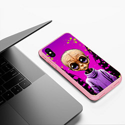 Чехол iPhone XS Max матовый Alien - comics art style, цвет: 3D-баблгам — фото 2