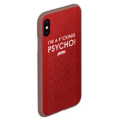 Чехол iPhone XS Max матовый Asking Alexandria Psycho, цвет: 3D-коричневый — фото 2