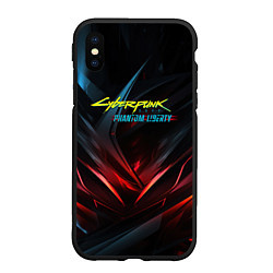 Чехол iPhone XS Max матовый Cyberpunk abstract dark