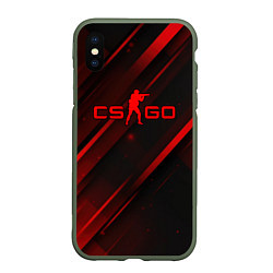 Чехол iPhone XS Max матовый CS GO red light